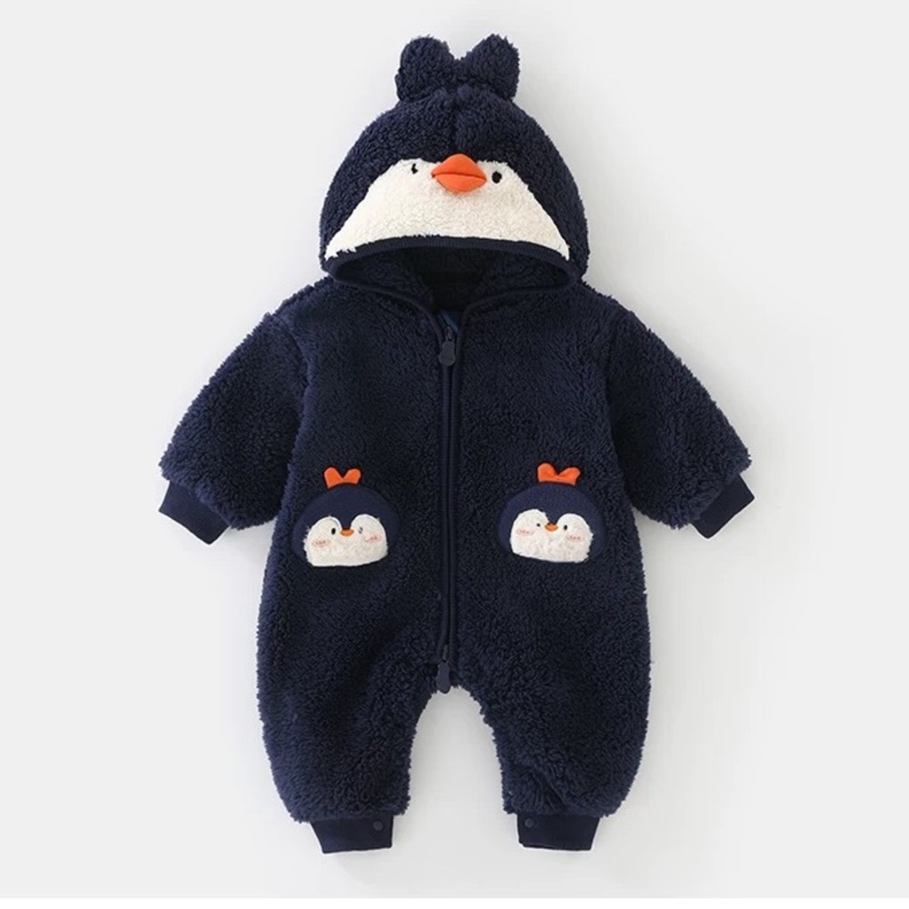 Navy Penguin Kids One Piece